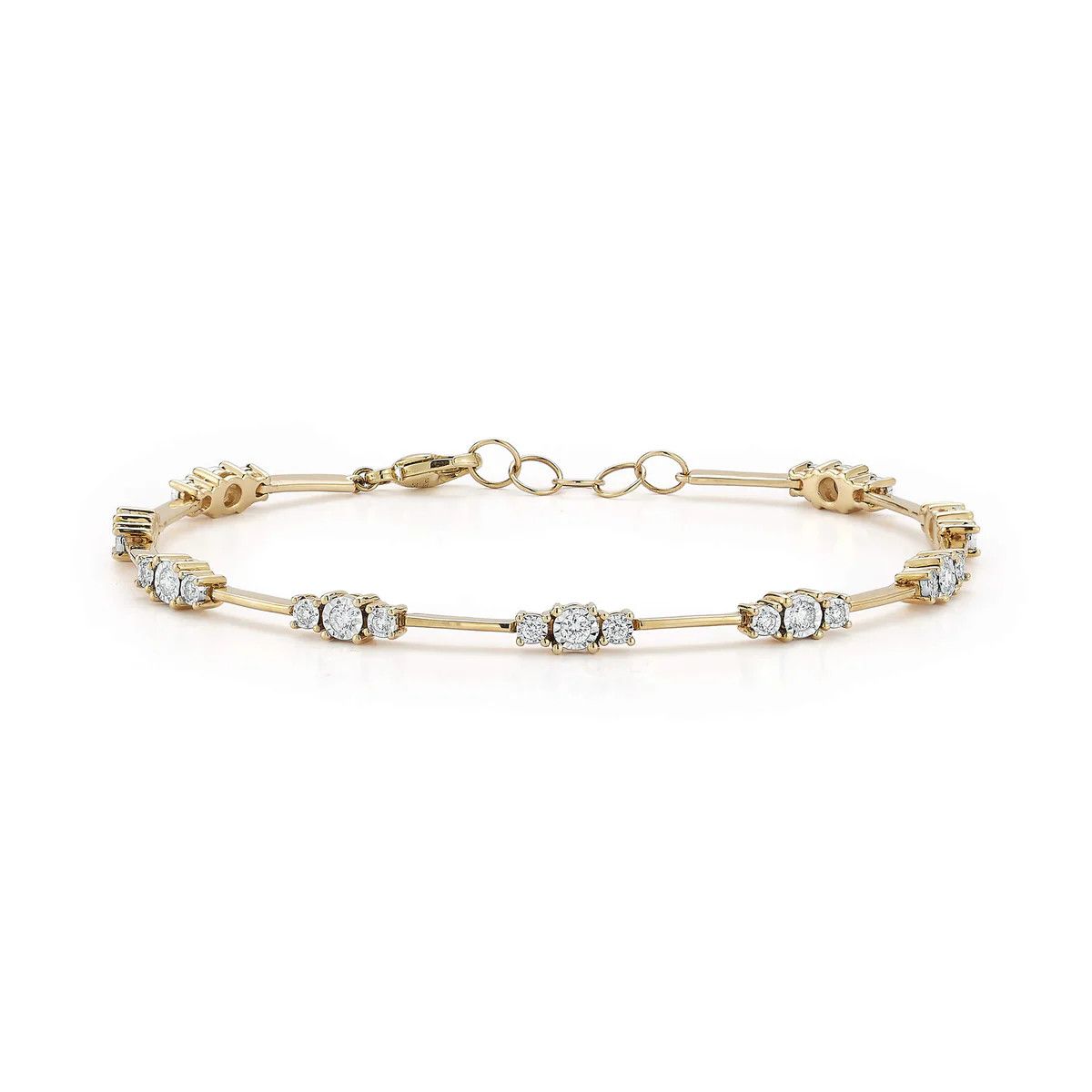 Bracelet- Ava Bea Spaced Tennis .52ct YG