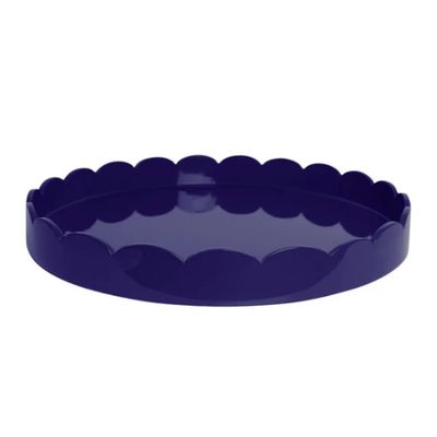 20x20 Scalloped Tray Navy