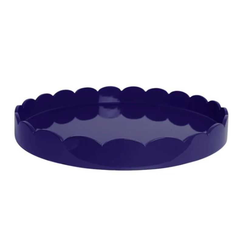 20x20 Scalloped Tray Navy