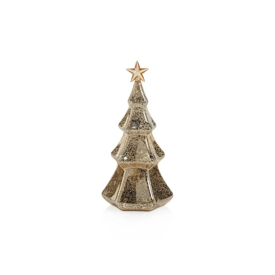 LED Hex Gold Tree w. Star 10&quot;