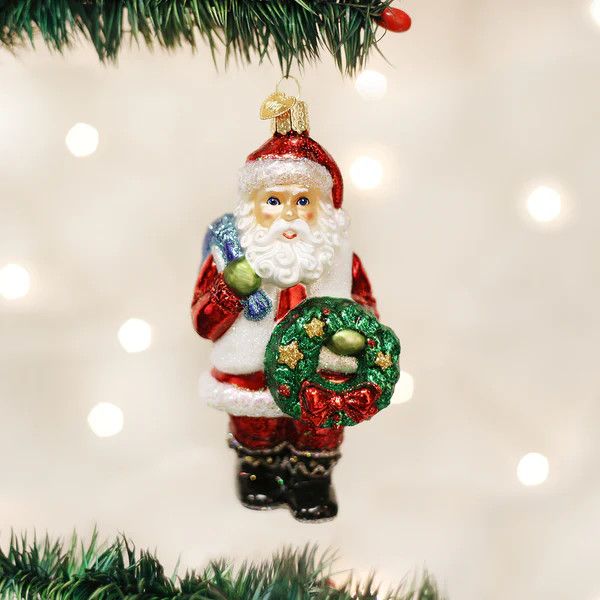 Santa W. Wreath Ornament