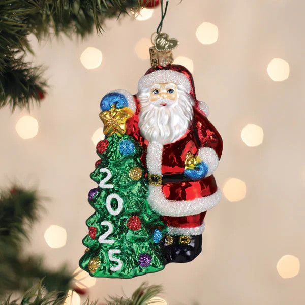 2025 Santa w. Tree Ornament