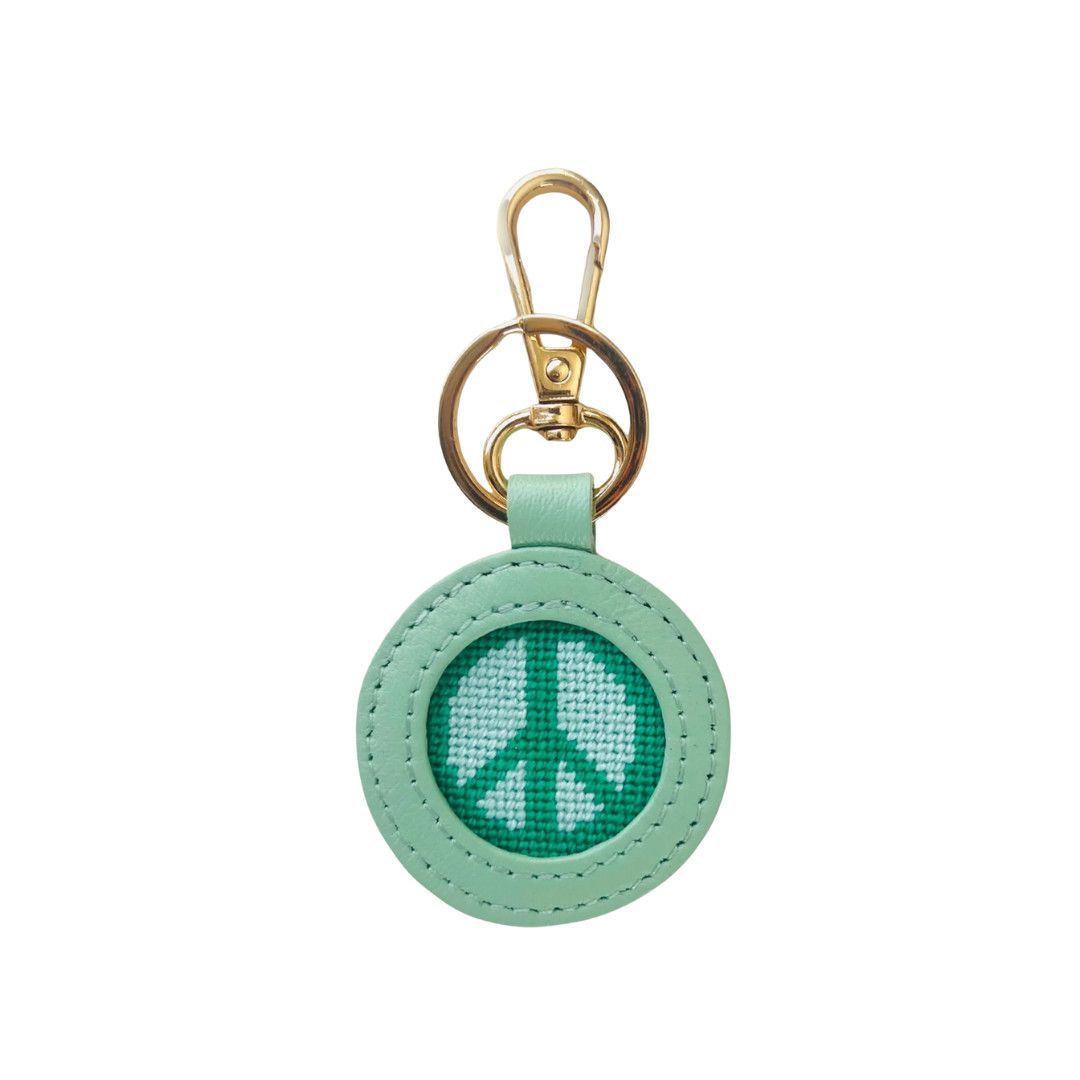 Needlepoint Key Fob 2-, Pattern: Peace Out
