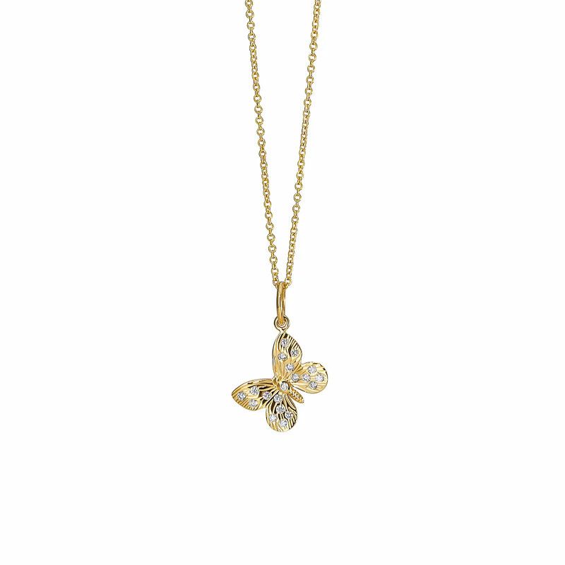 18k Jardin Butterfly Charm