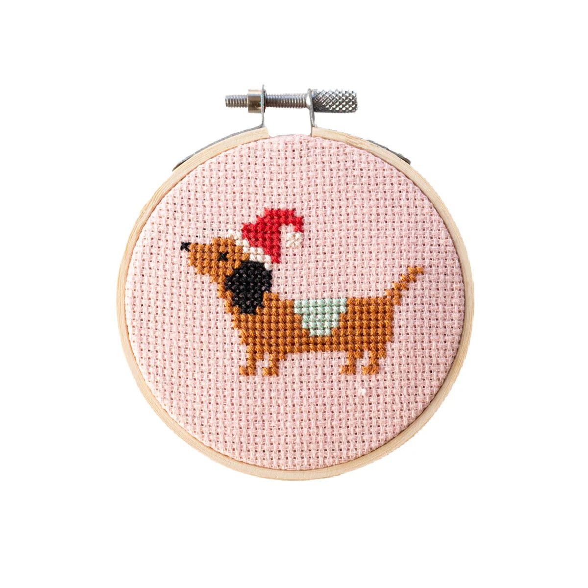 Xmas Cross Stitch-, Pattern: Dachshund