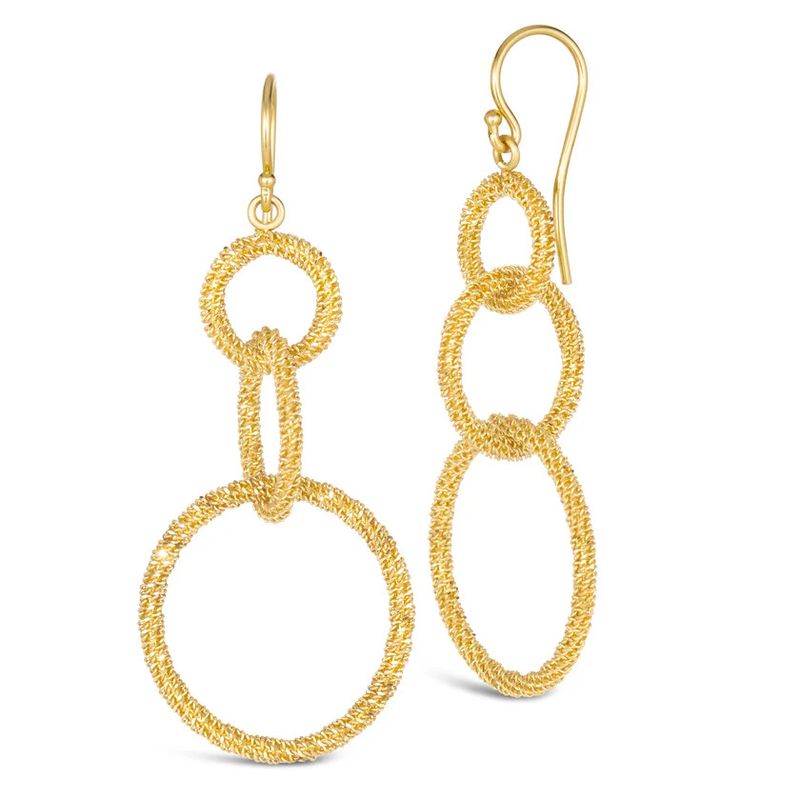 Earrings- Triple Circle Earring 18k