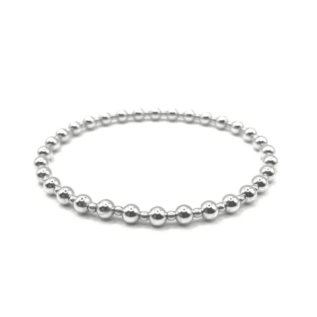 4mm+2mm+4mm Sterling Karma Bracelet