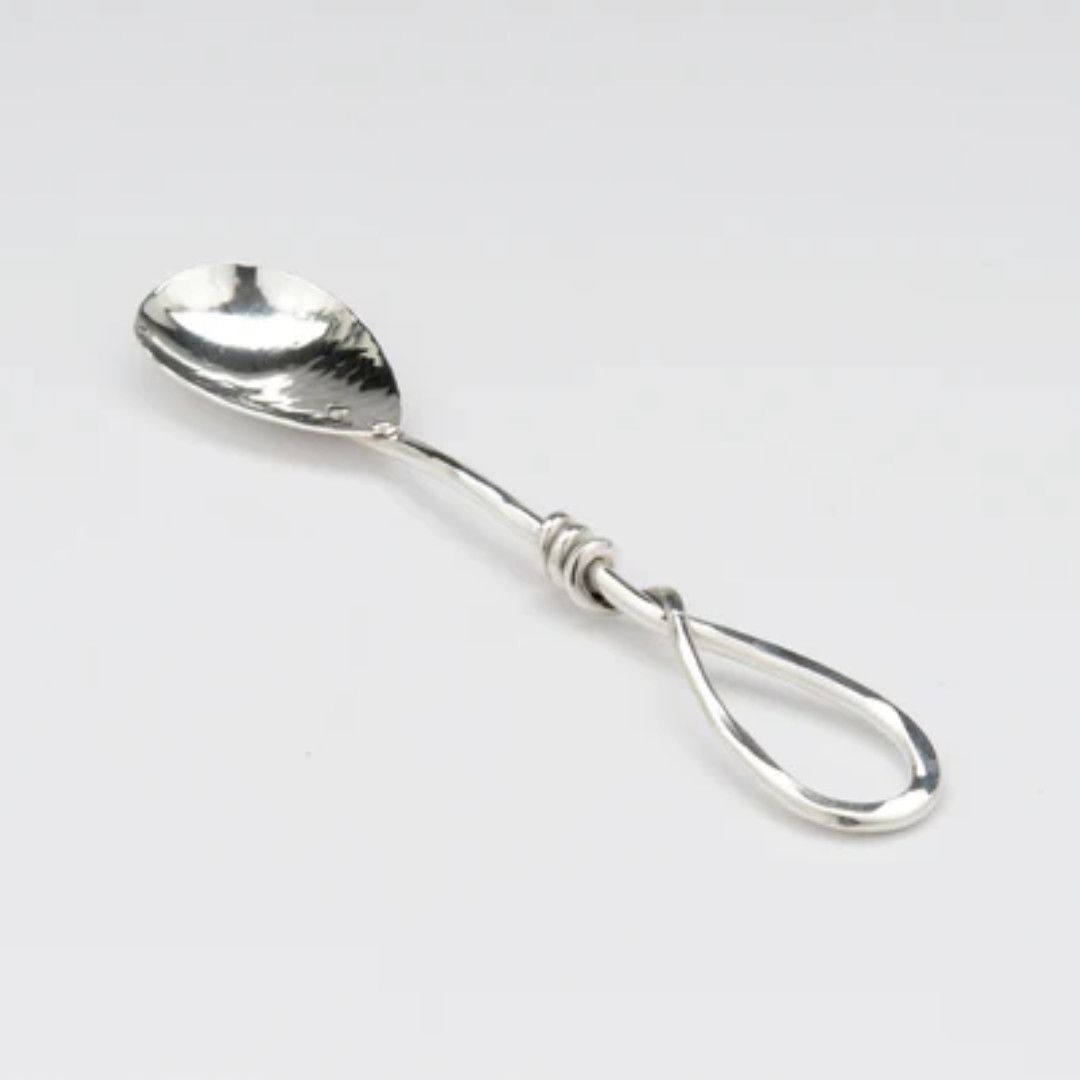 Silver Relish Spoon - Vine