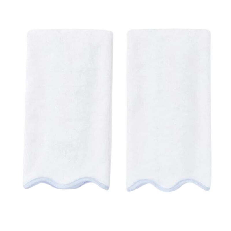 Scalloped Hand Towel, Pair