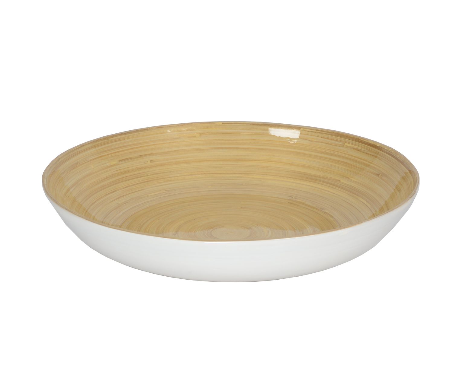 Fruit Bowl- Bamboo- 11.8 x 2, Color: White