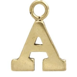 14K GF Initial Charm Bracelet-, Color: A