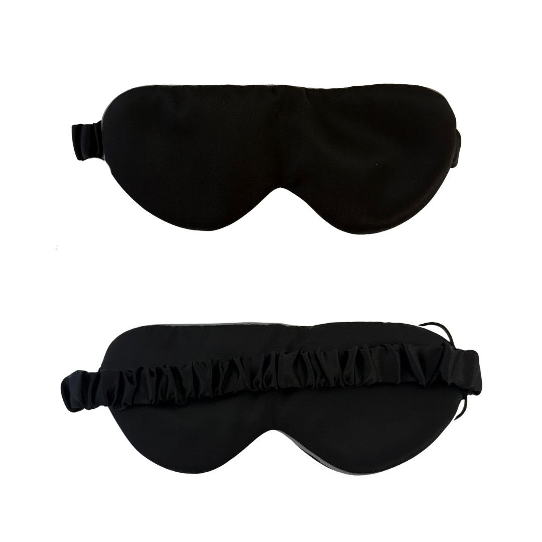 Silk Eye Mask-, Color: Black