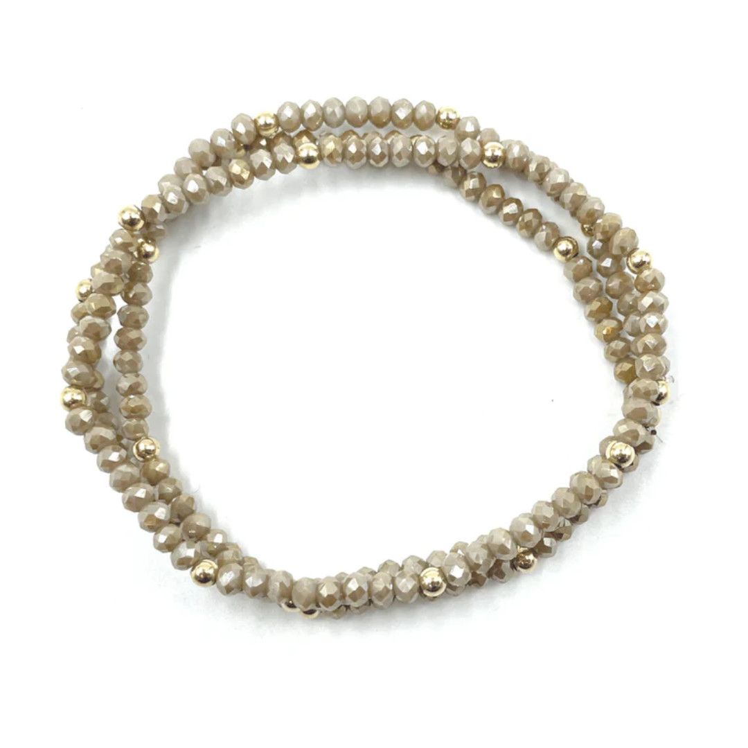 OG Shimmer Bracelet Stack GF-, Color: Champagne