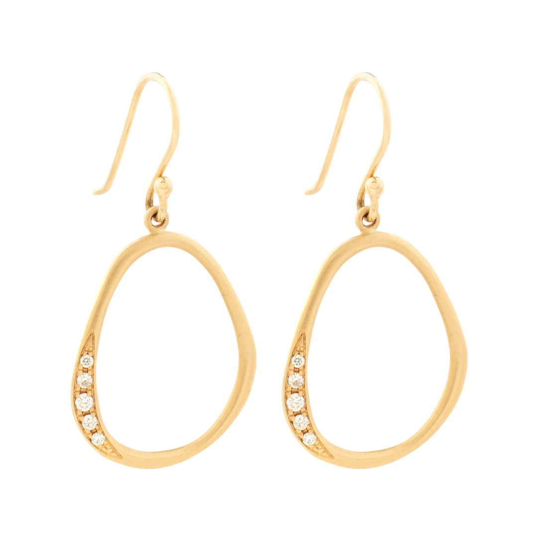 Earring- 18ky Lg Open Organic Flow