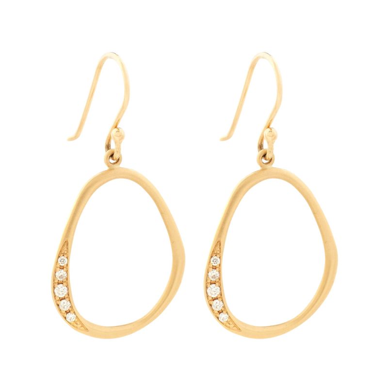 Earring- 18ky Lg Open Organic Flow