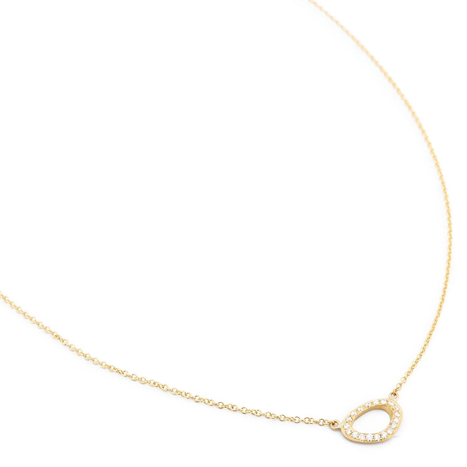 Necklace- Lilydust Small Open Kidney Shaped Edged