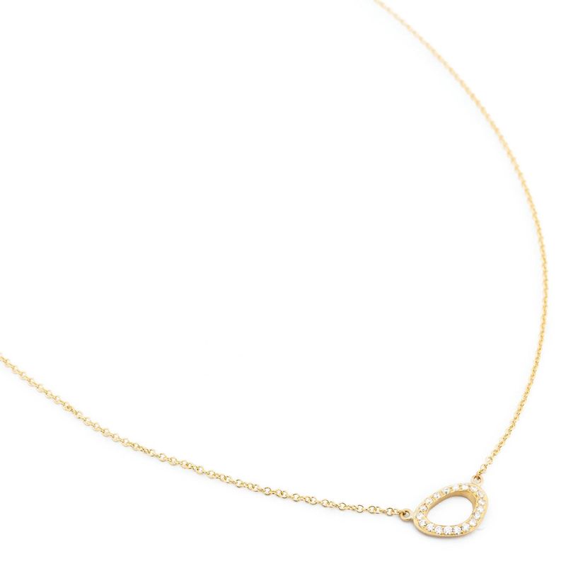 Necklace- Lilydust Small Open Kidney Shaped Edged