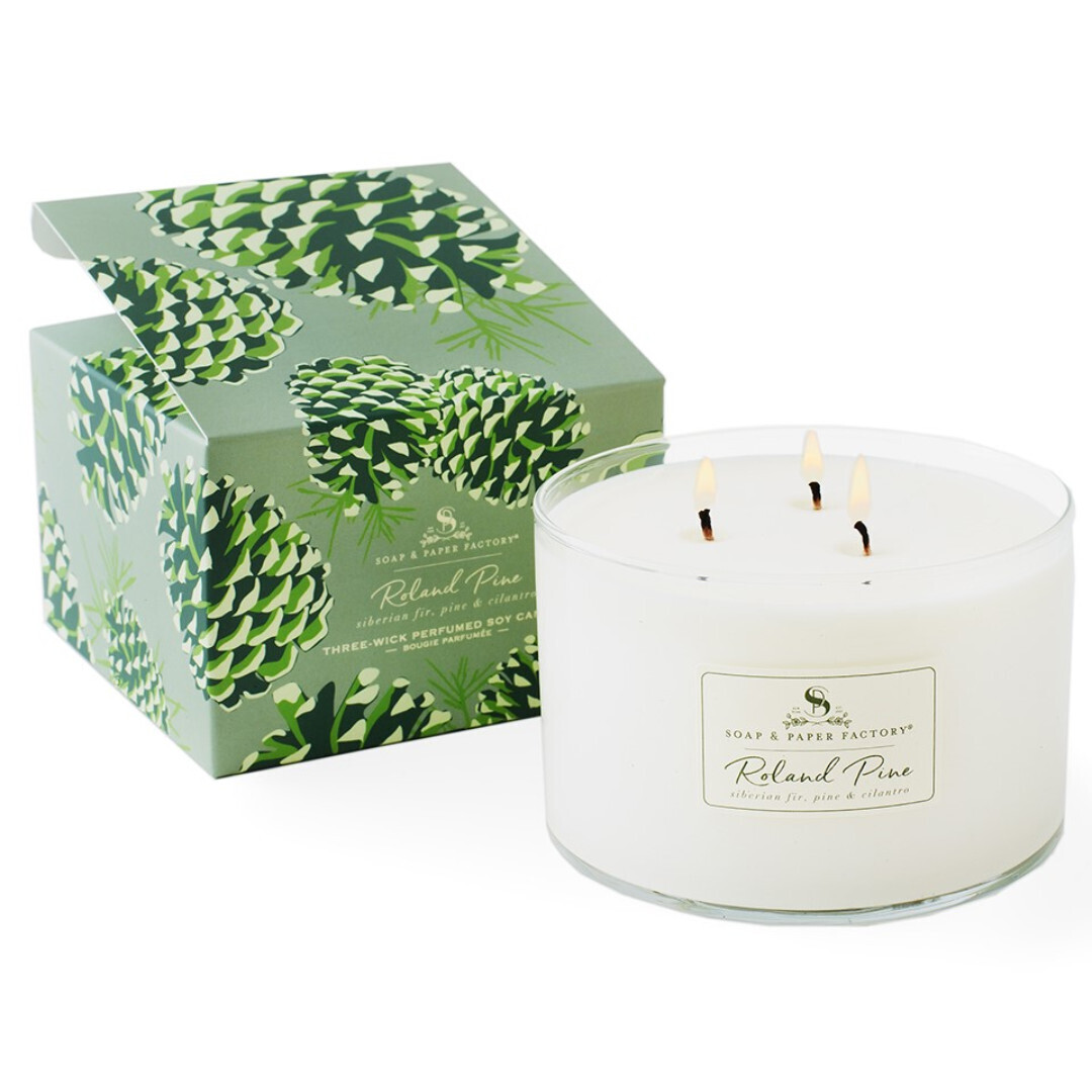 Roland Pine 3-Wick Candle