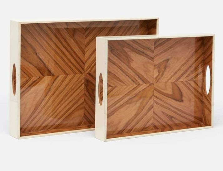 Dixon Tray- Natural Teak- Large
