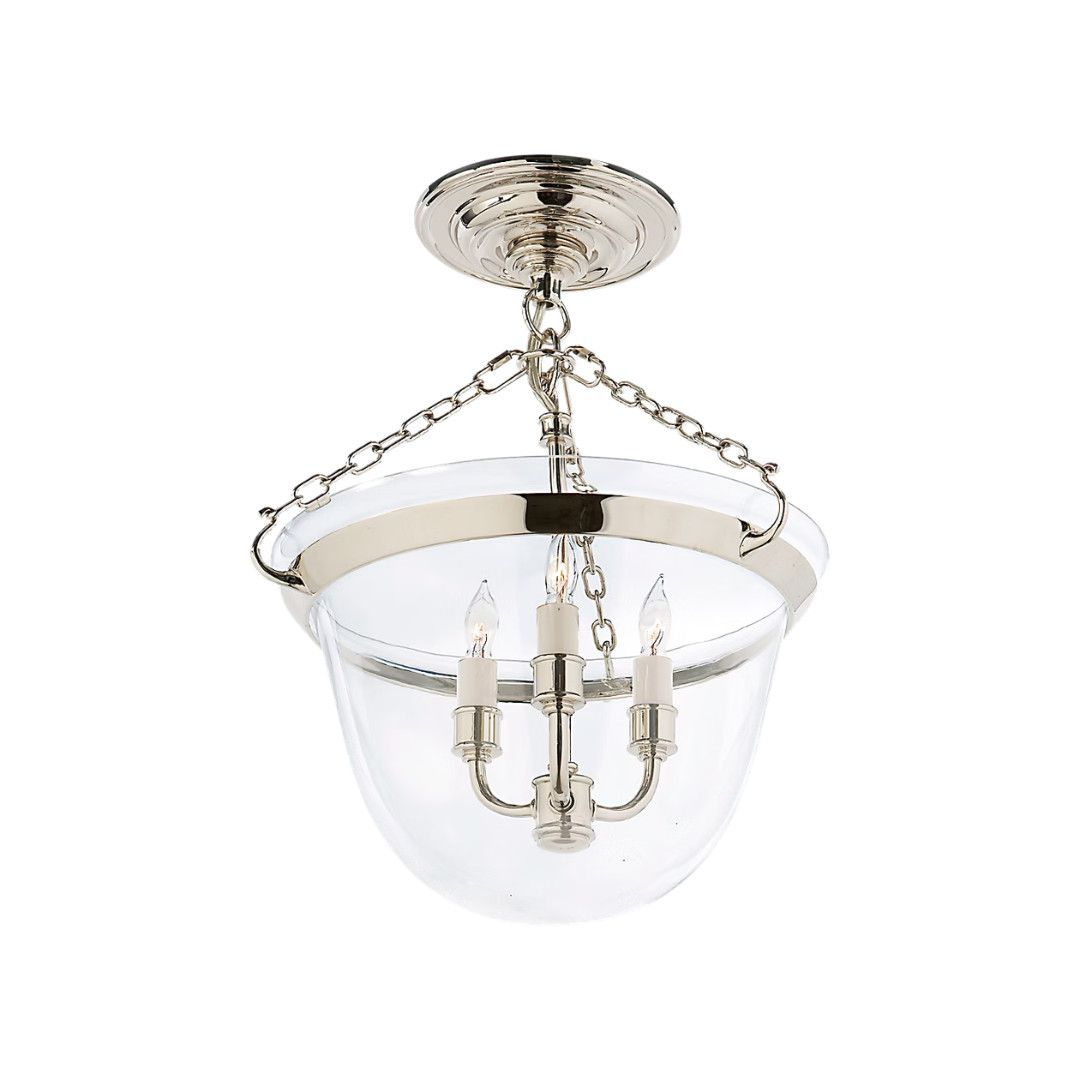 CHC 2109 Semi-Flush Country Bell Jar Lantern