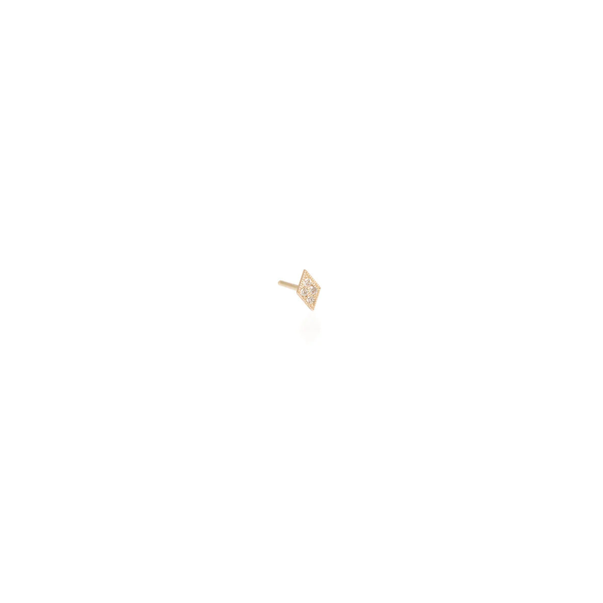 Earring- Diamond Shape Pave Stud