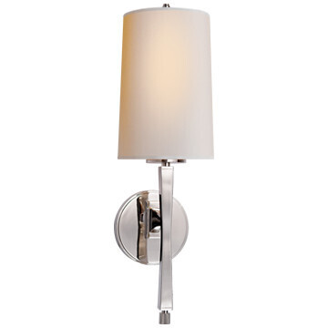 TOB 2740PN-NP Edie Sconce in Polished Nickel with Natural Paper Shade