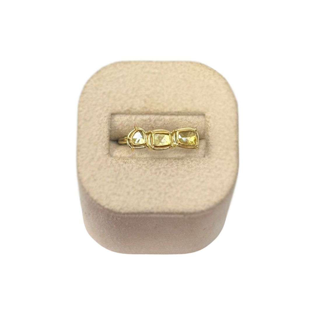 Ring- Diamond Triplet Ring 18k Yellow Gold
