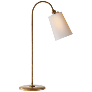 TOB 3222GI-NP Mia Table Lamp in Gilded Iron with Natural Paper Shade