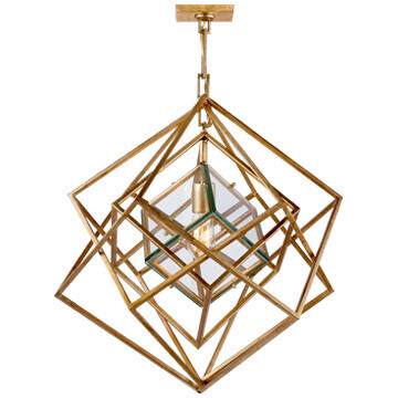 KW 5020G-CG Cubist Small Chandelier in Gild