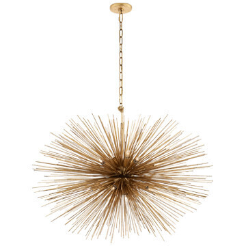 KW 5074G Strada Medium Oval Chandelier in Gild