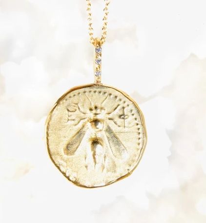 Necklace- 14ky gold Bee Artifact