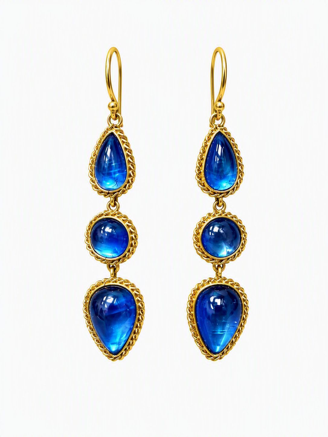 Earring- OAK, Moonstone, 10.19cts, 18k