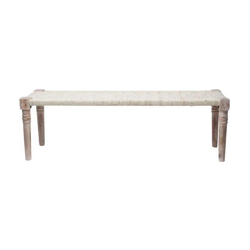 Nico Bench, White, 54x16x17