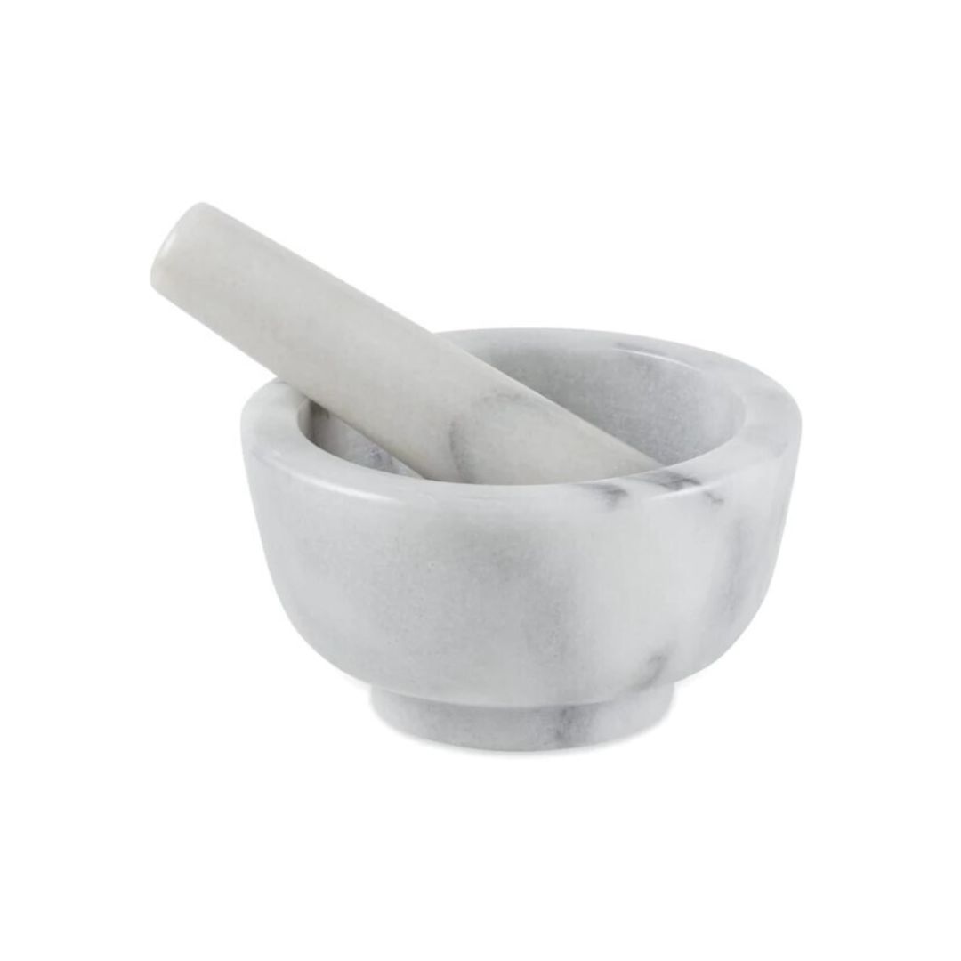 Marble Mortar &amp; Pestle - White