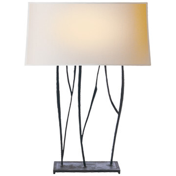 S 3051BR-NP Aspen Console Lamp in Black Rust with Natural Paper Shade