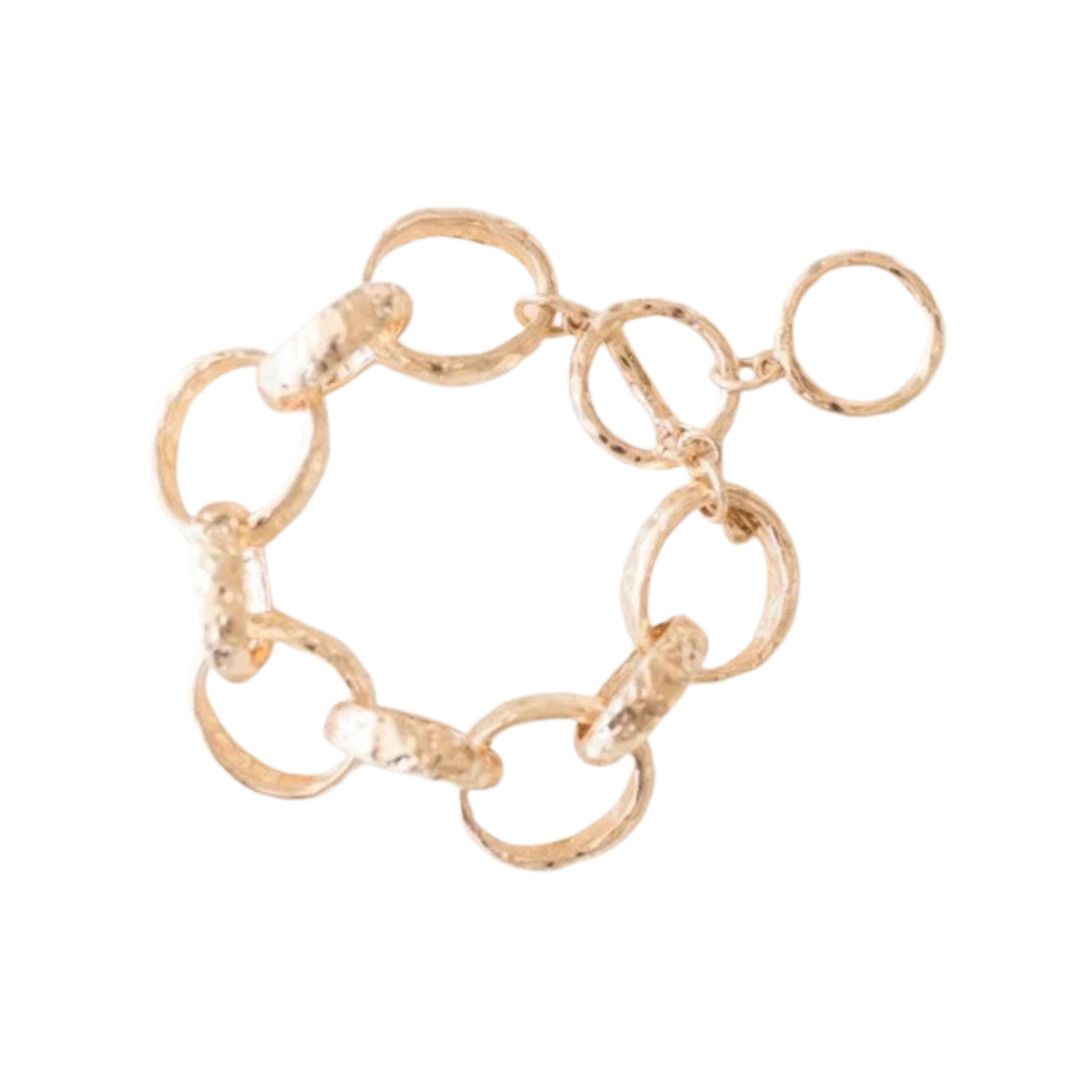 Bracelet- Georgann - Gld Chunky 7"