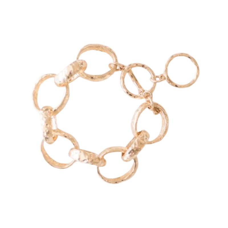 Bracelet- Georgann - Gld Chunky 7"