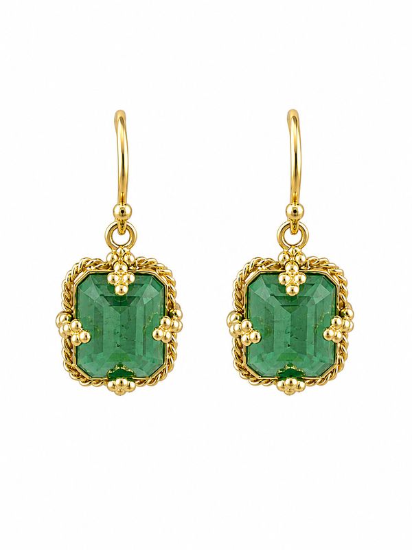 Earrings- OAK Emerald 5.37ct, 18k Earrings- OAK Emerald 5.37ct, 18k