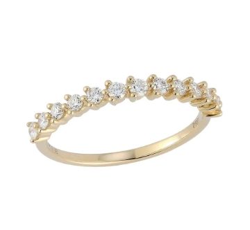Ring-DC Vivian Lily Slim Stacking, YG, sz 6.5