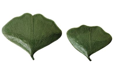 Ginko Leaf Plates S/2