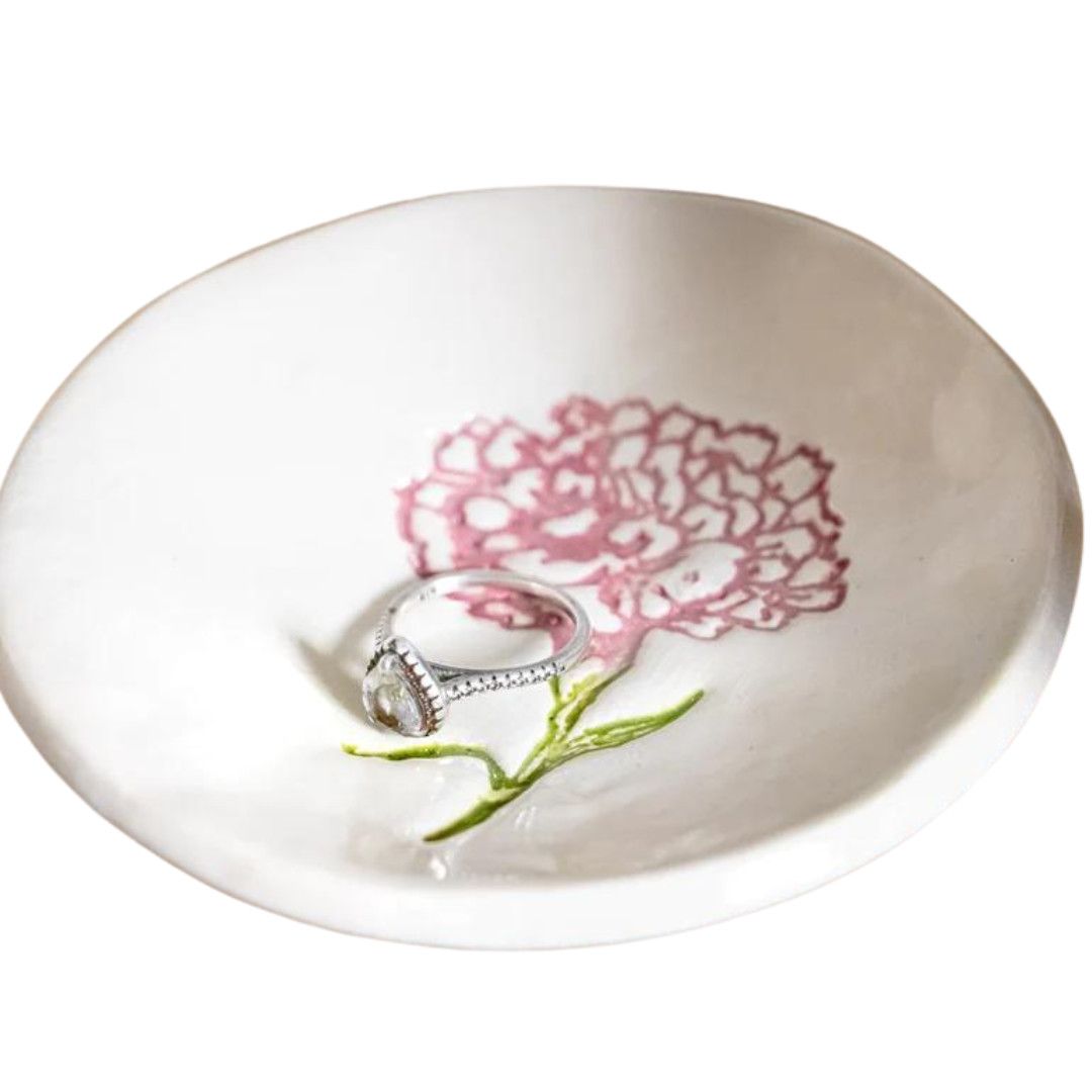 Birthflower Ring Dish, Month: Jan