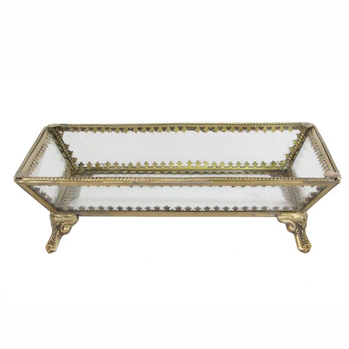 Glass and Brass Tray