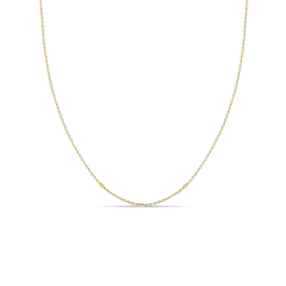 Necklace- 16" Chain w. Accents 14k