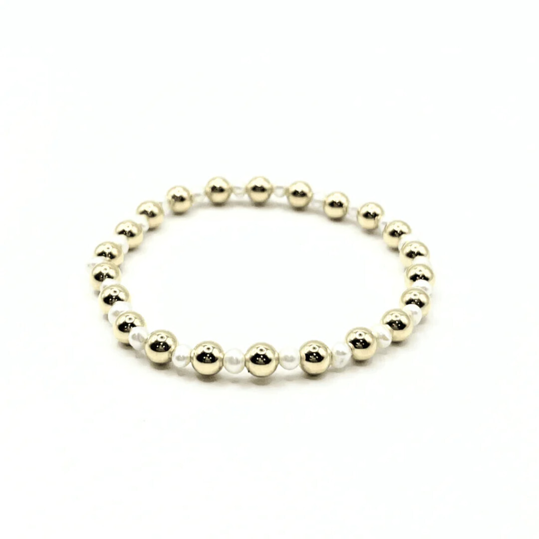 5mm Montauk 14k GF Pearl Bracelet