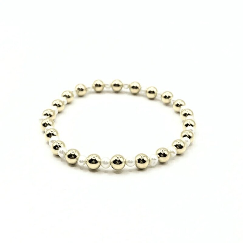5mm Montauk 14k GF Pearl Bracelet