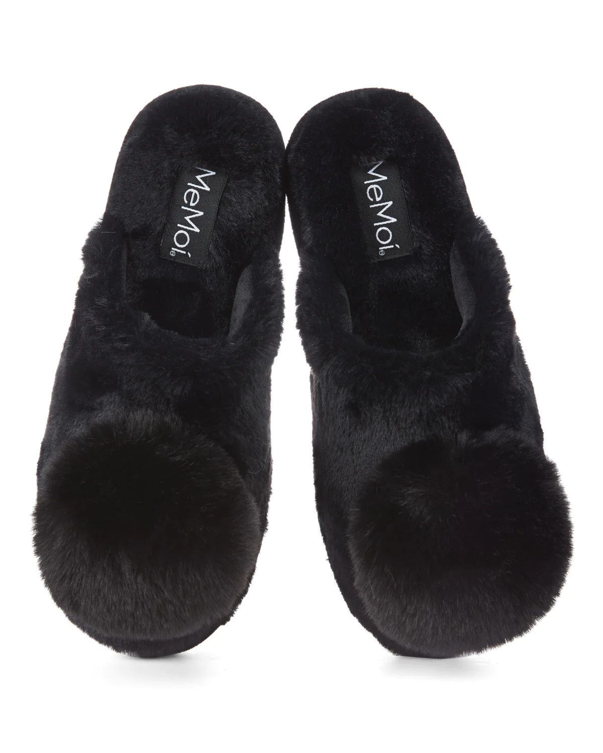 Gloria Plush Slipper, Color: Black, Size: S