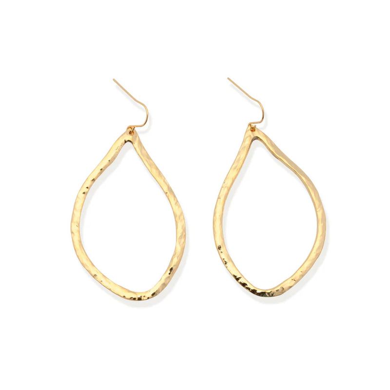 Earring- Addison Hammered Hoop
