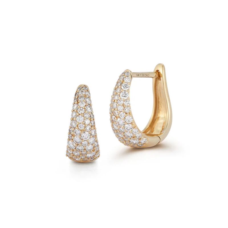 Earrings- DRD Tapered Large Huggie YG