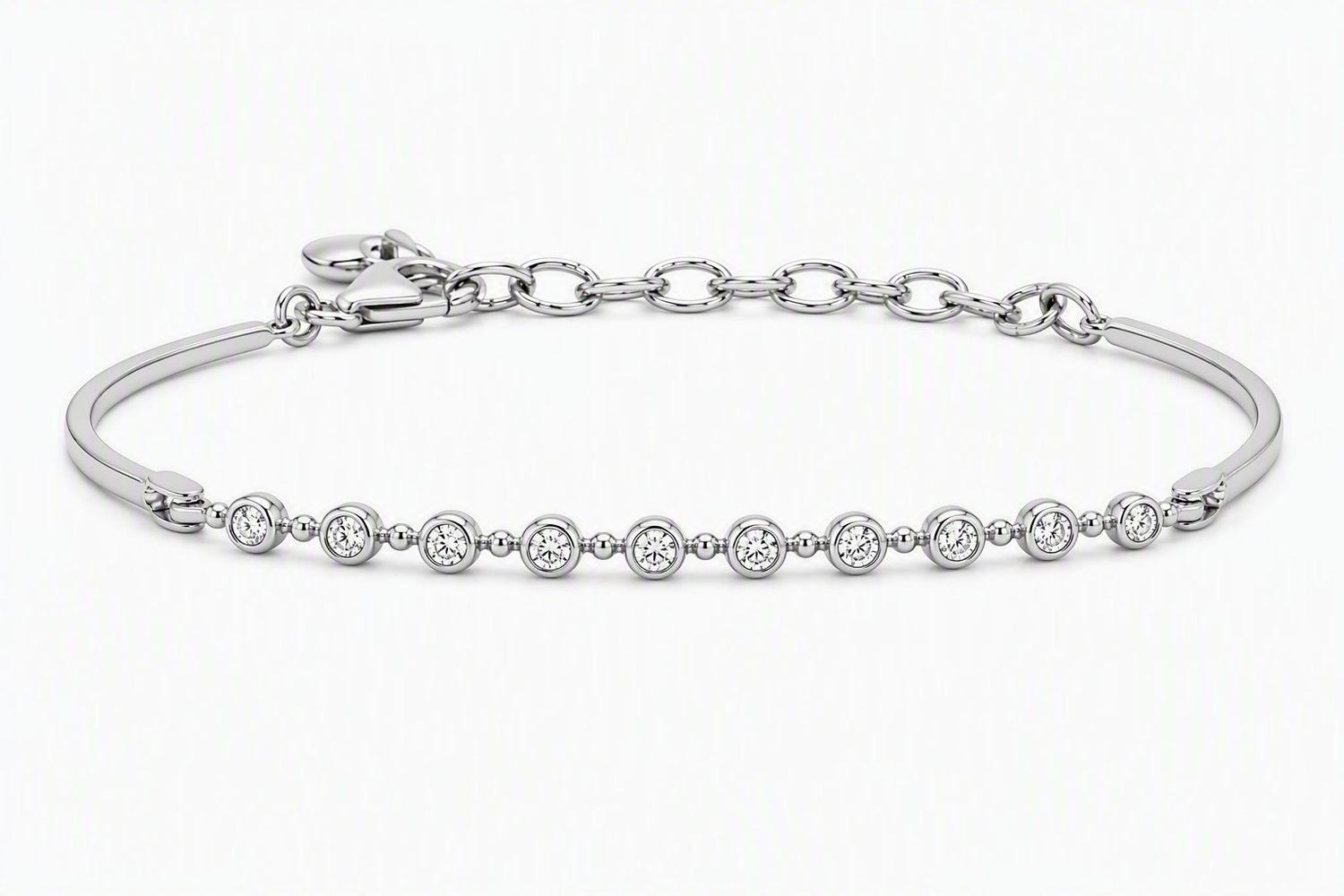 Bracelet- Poppy Rae Pebble / Dia w. Bars WG