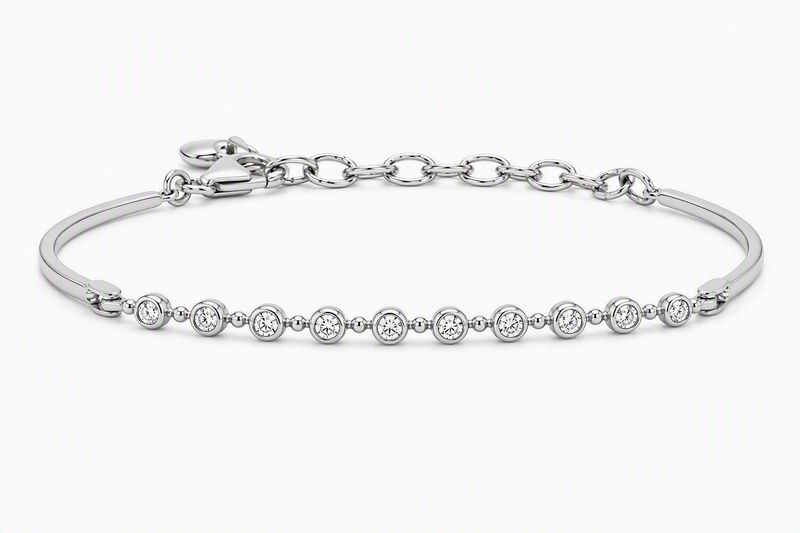 Bracelet- Poppy Rae Pebble / Dia w. Bars WG